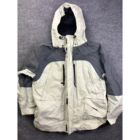 Ocean Pacific Other - Vintage OP Ocean Pacific Hooded Jacket Mens L Grey Colorblock Nylon‎ Windbreaker